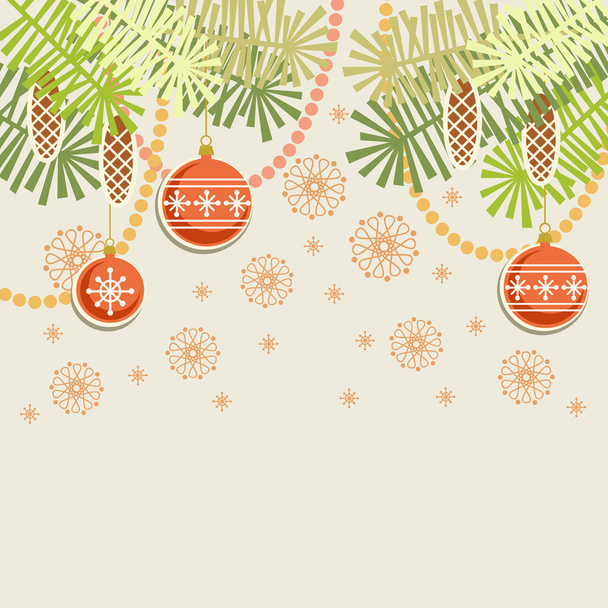 Рождественский винтажный фон
 - Вектор,изображение
