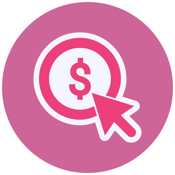 dollar sign icon, vector illustration. Pay Per Click - Vector, Image