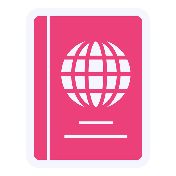 paspoort plat pictogram, vector illustratie  - Vector, afbeelding