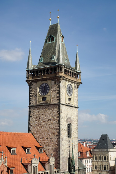 Wieża ratusza starego miasta w Pradze - Zdjęcie, obraz