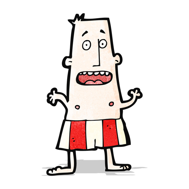 Uomo dei cartoni animati in boxer
 - Vettoriali, immagini