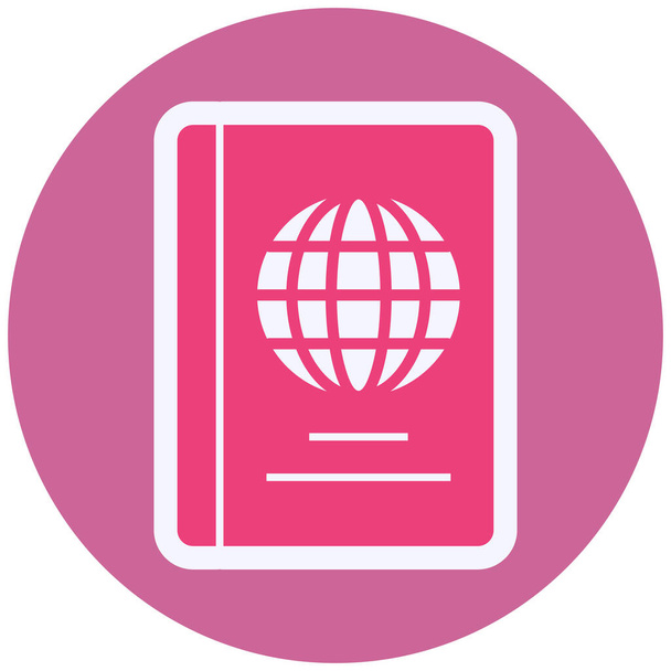 passport flat icon, vector illustration  - Vector, Image