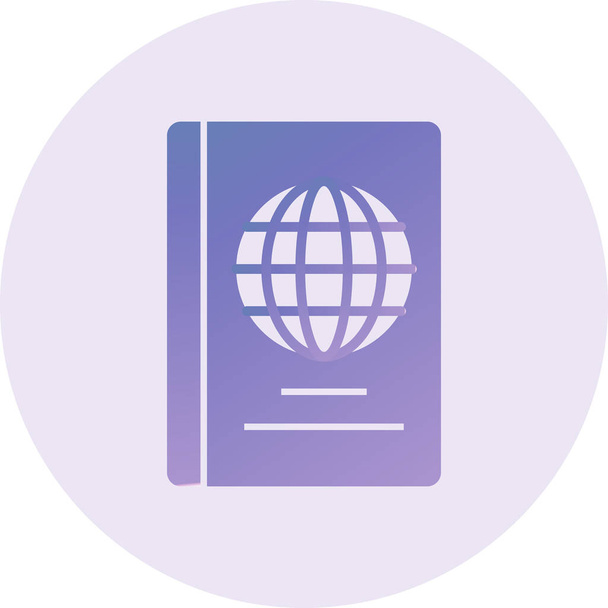passaporto icona piatta, illustrazione vettoriale  - Vettoriali, immagini