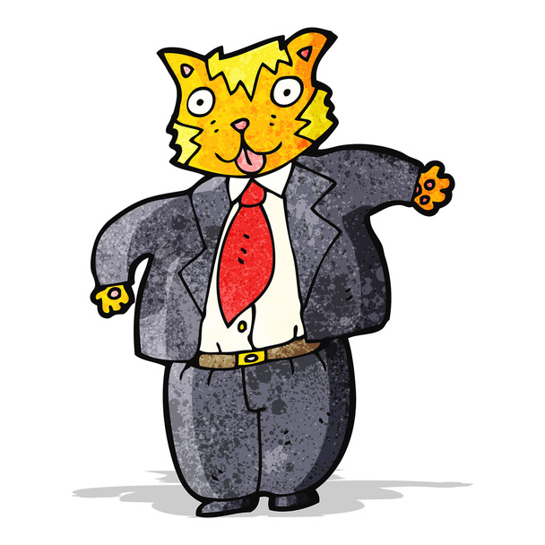 Sarjakuva lihava kissa liikemies
 - Vektori, kuva