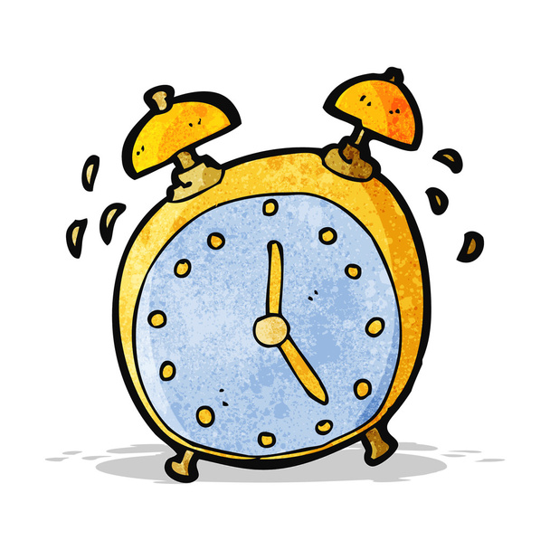 ringing alarm clock cartoon - Vector, Image