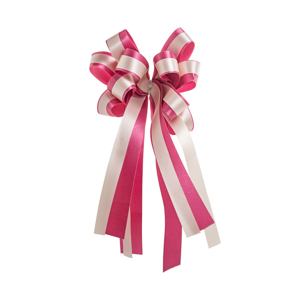 Bright Pink bow isolated on white - Photo, Image