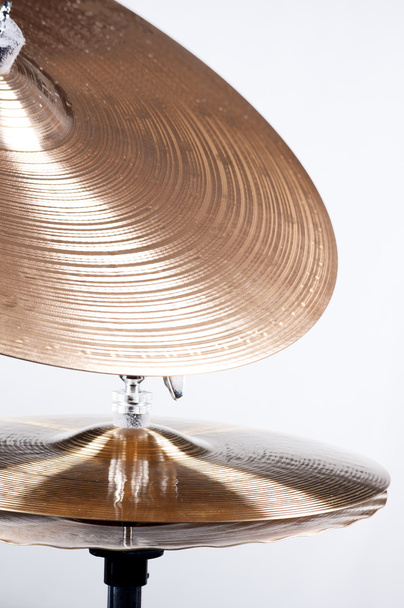 Cymbal Set Isolated on White - Photo, Image