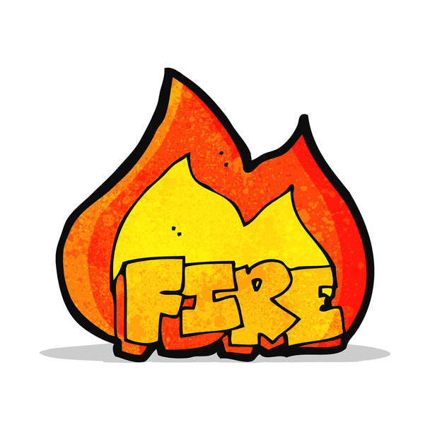 cartoon fire symbol - Vector, Image