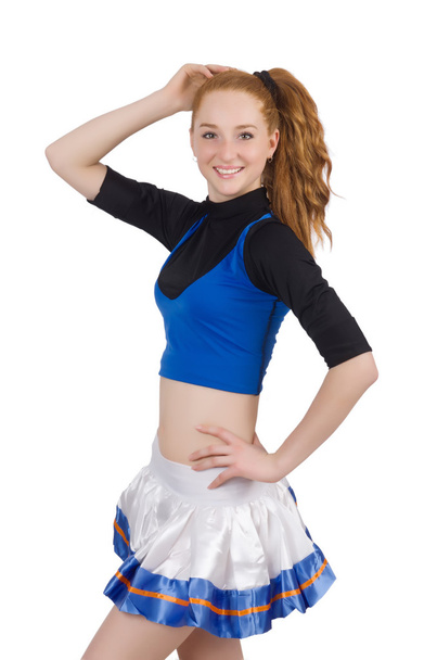 Cheerleader isolato sullo sfondo bianco - Foto, immagini