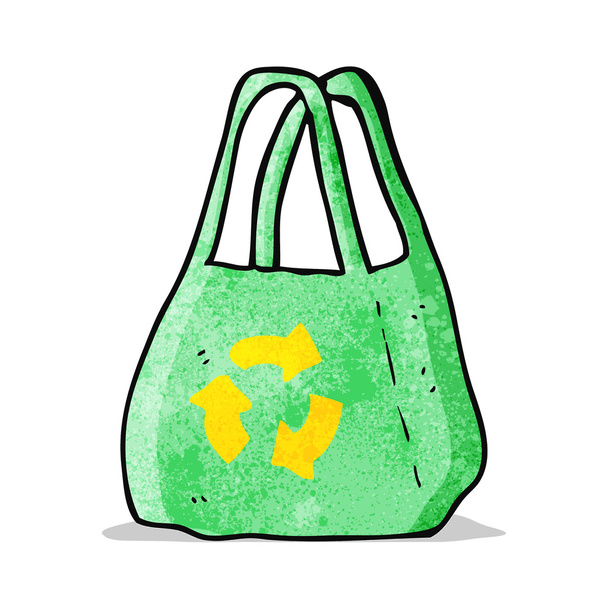 Cartoon recycling tas - Vector, afbeelding