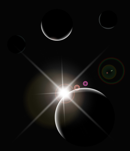 Espacio de los planetas
 - Vector, Imagen