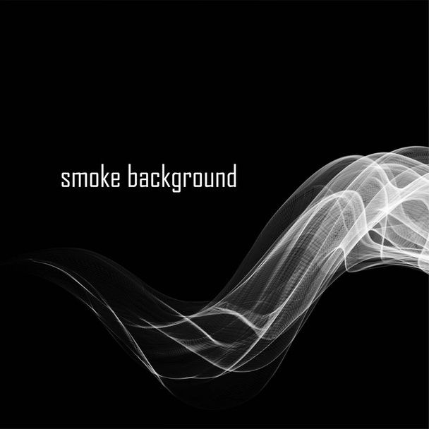 Abstract smoke isolated on black background. Vector illustration - Vektor, obrázek