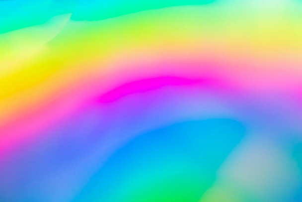 Abstract blur holographic rainbow foil iridescent background - Photo, Image