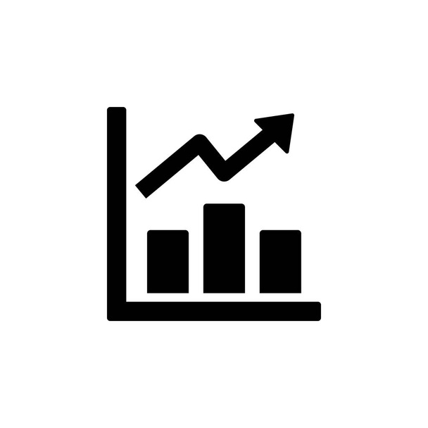 Chart arrow up graph bar histograms icon. Simple business performance icons for ui and ux, website or mobile application on white background - Vektor, obrázek