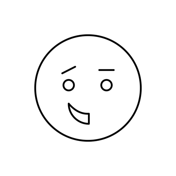 Surprised, smiling, emotions icon. Simple line, outline vector expression of mood icons for ui and ux, website or mobile application on white background - Vetor, Imagem