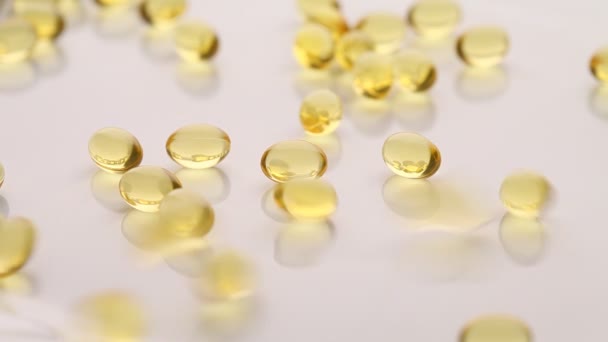 Omega-3 fish oil capsules - Footage, Video