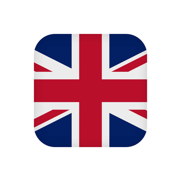 Flagge des Vereinigten Königreichs, offizielle Farben. Vektorillustration. - Vektor, Bild