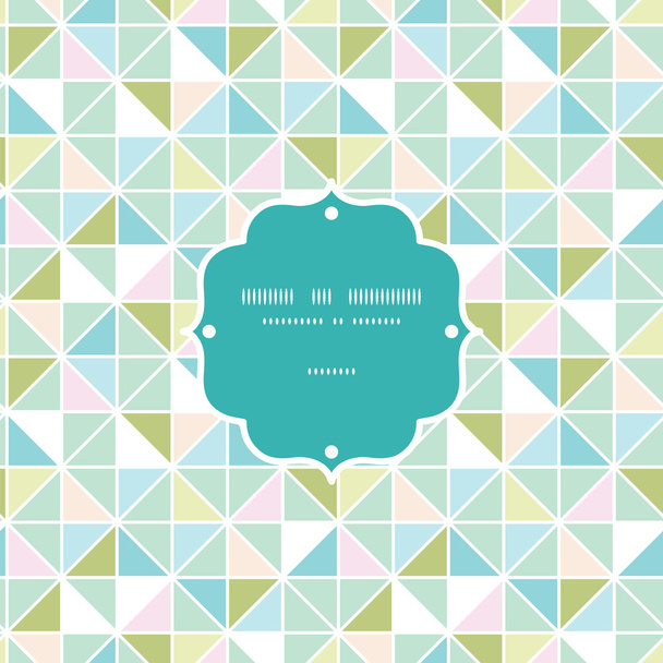 Vector colorful pastel triangle texture frame seamless pattern background - Vector, Imagen