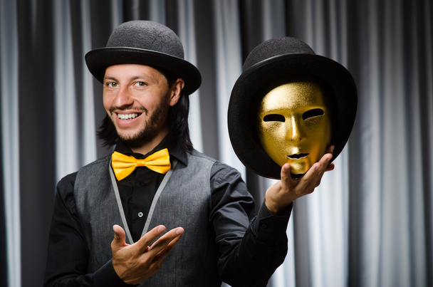 Funny concept with theatrical mask - Photo, Image