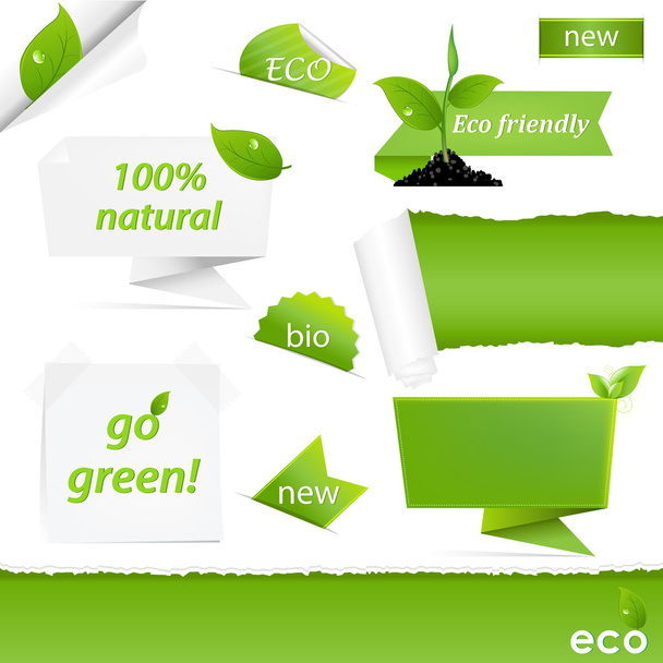Eco Green Set - Vetor, Imagem