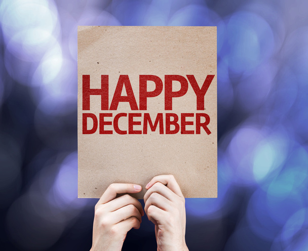 Happy December written on colorful background - Photo, Image