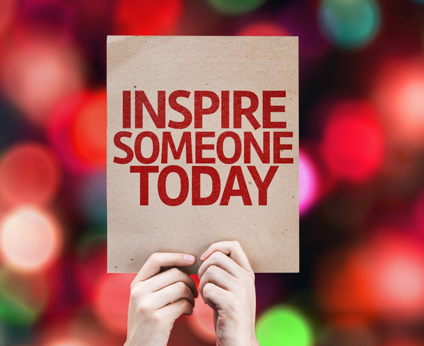 Inspire Someone Today written on colorful background - Фото, зображення
