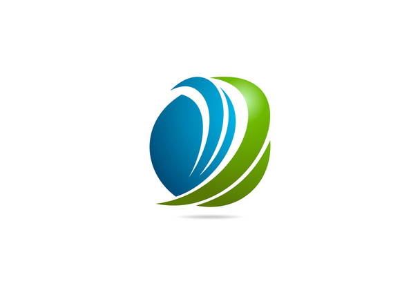 Vetor de design de símbolo de logotipo de finanças verdes
 - Vetor, Imagem