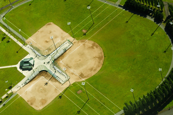 Vista aérea abstracta de los campos de béisbol
 - Foto, imagen