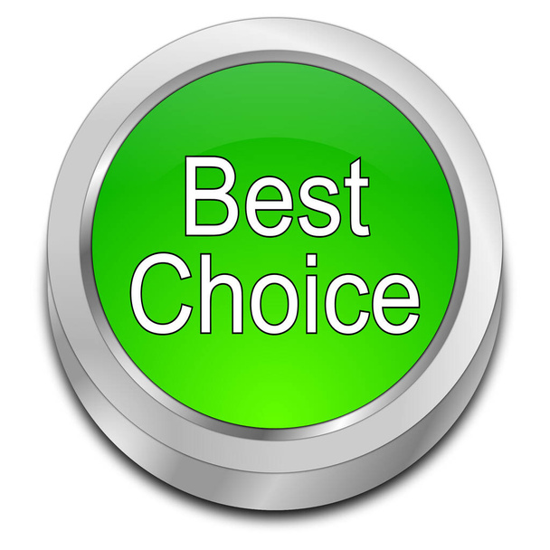Best Choice button green - 3D illustration - 写真・画像