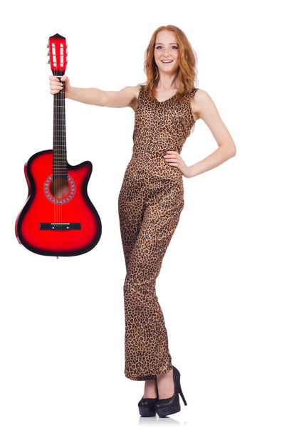 femme avec guitare - Photo, image