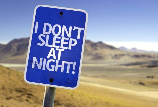 Nie spać w nocy znak - Zdjęcie, obraz