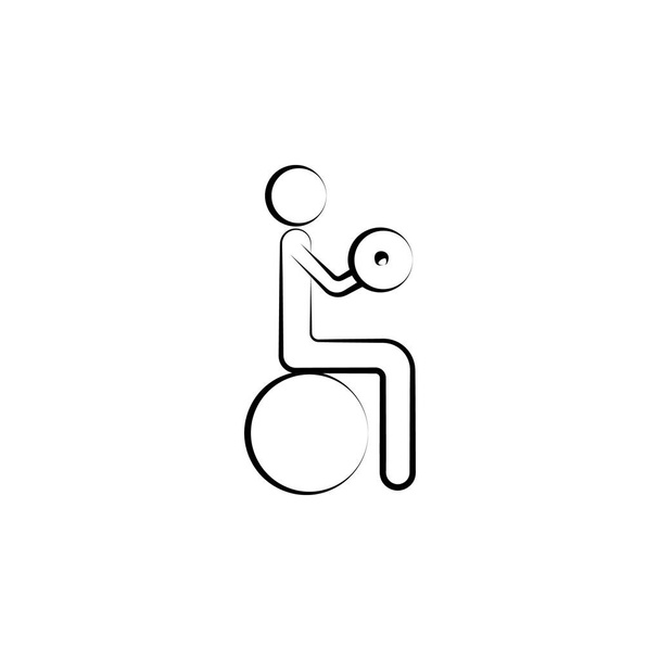 Exercise, alternative medicine icon. Element of alternative medicine icon for mobile concept and web apps. Thin line Exercise, alternative medicine icon can be used for web on white background - ベクター画像