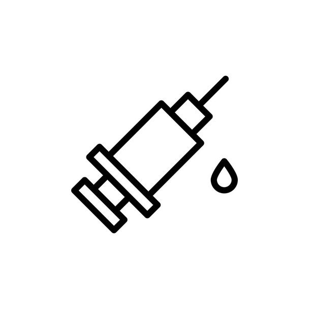 Injection alternative medicine icon. Simple line, outline vector elements of alternative medicine icons for ui and ux, website or mobile application on white background - Vettoriali, immagini