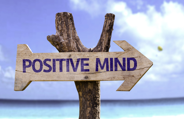 Positive Mind wooden sign - Photo, Image