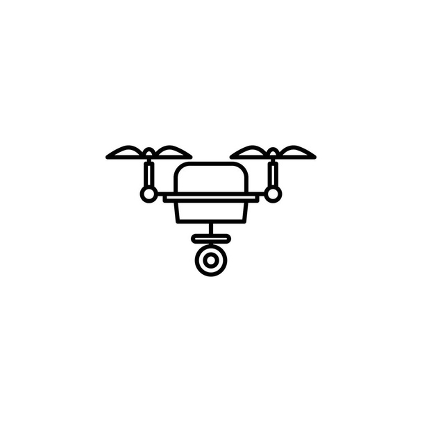 Smart drone camera icon. Element of artificial intelligence icon for mobile concept and web apps. Thin line Smart drone camera icon can be used for web and mobile on white background - Vector, afbeelding