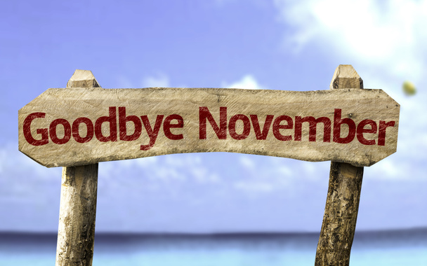 Viszlát November fa jel - Fotó, kép