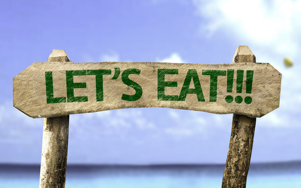 Syödään!!! puinen merkki
 - Valokuva, kuva