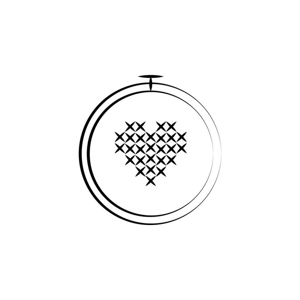 Embroidery, sew icon. Element of art and craft icon. Thin line icon for website design and development, app development. Premium icon on white background - Vektor, Bild