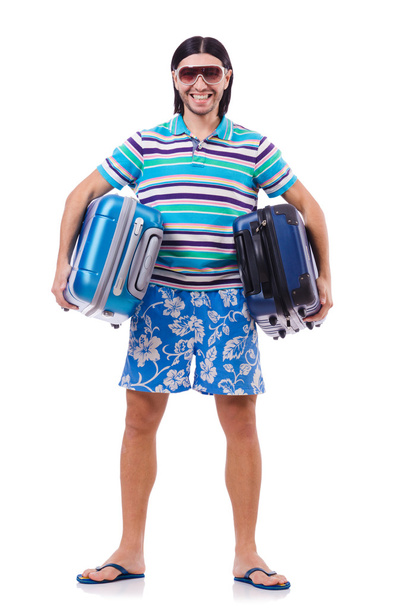 Homme voyageant avec des valises
 - Photo, image