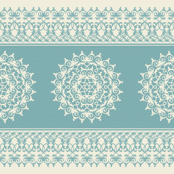 Christmas seamless pattern with snowflake, blue - Vektor, obrázek
