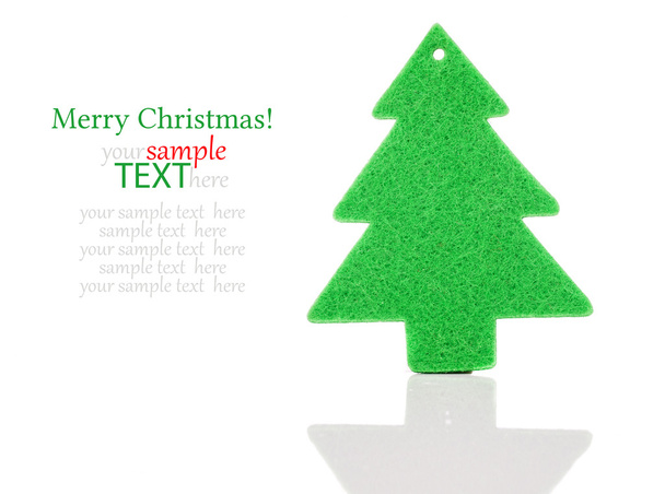 Christmas green tree decorations isolated on white background - Foto, Bild