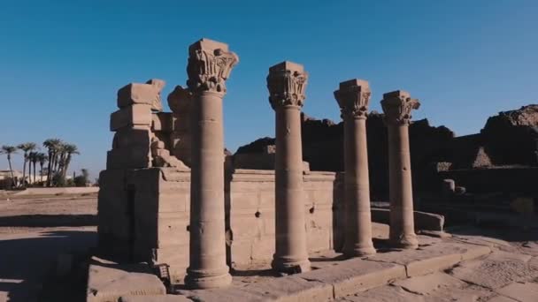 Exterior of the Ancient Egyptian Temple of Dendera - Video, Çekim