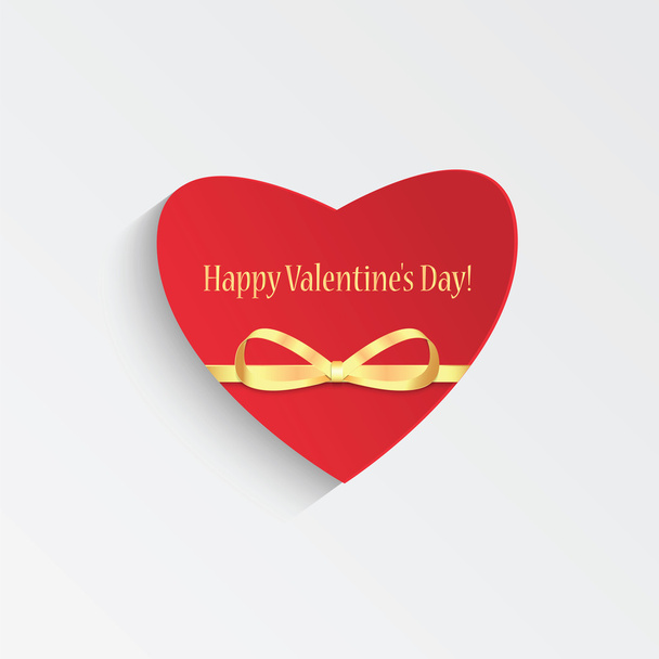 Cartão de presente na forma de coração do dia de Valentim
 - Vetor, Imagem