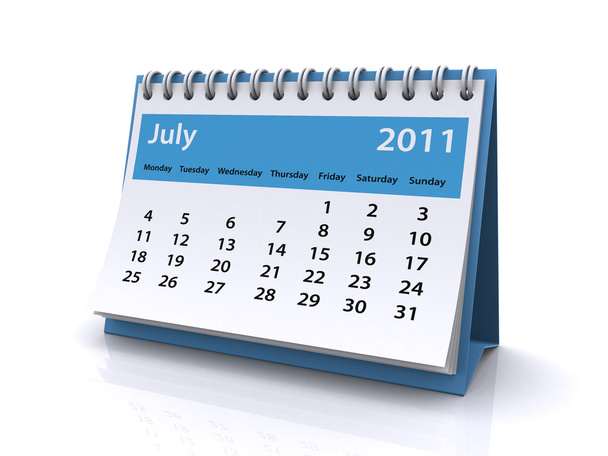 2011 年 7 月カレンダー - 写真・画像