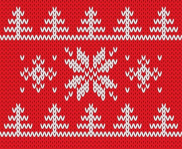 Knitted holiday pattern. Vector illustration. - Вектор, зображення