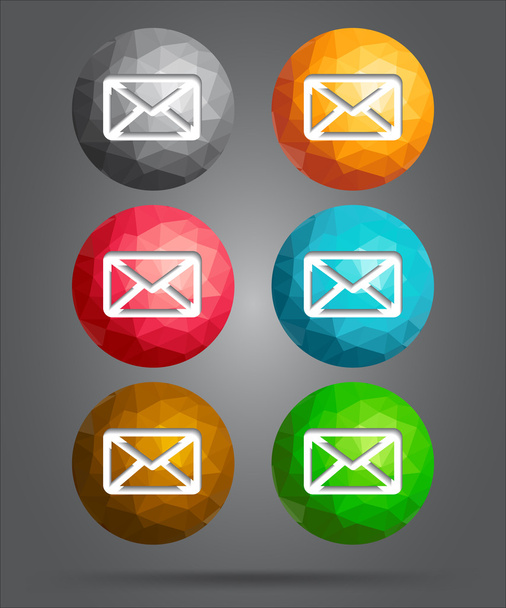 Set van pictogrammen e-mail - Vector, afbeelding