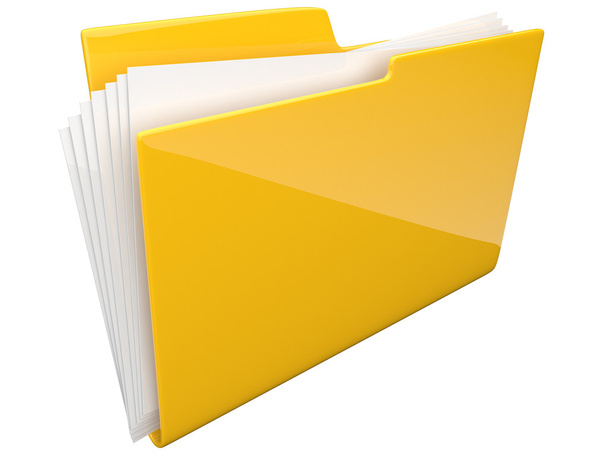 Folder. Directory. File 3D isolated - Φωτογραφία, εικόνα