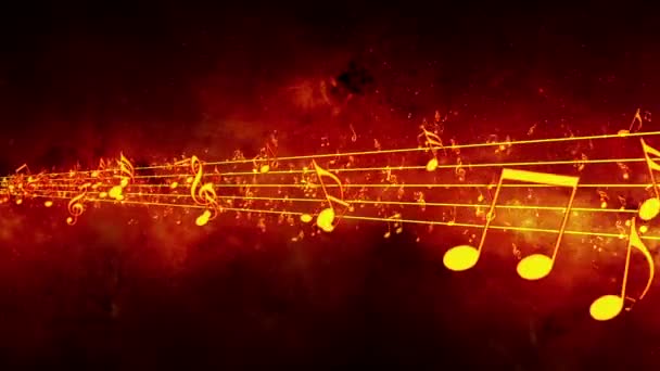Animated background with musical notes, Music notes flowing, flying stream of Music Notes - Seamless LOOP - Footage, Video
