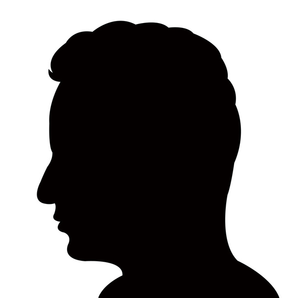 A man head silhouette vector - Vector, Image