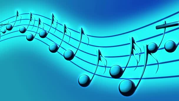 Animated background with musical notes, Music notes flowing, flying stream of Music Notes - Seamless LOOP - Footage, Video